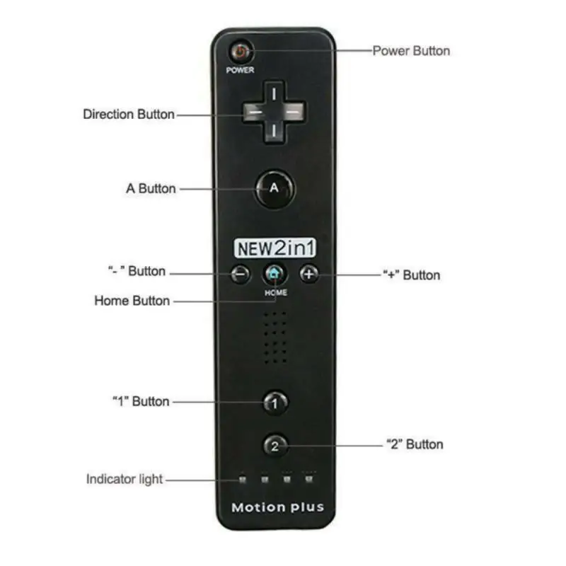 Belaidis Nuotolinio GamePad Valdytojas Built In Motion Plus Nintendo Wii Priedai Voor Nintend Nunchuck Wii Remote Controller 4