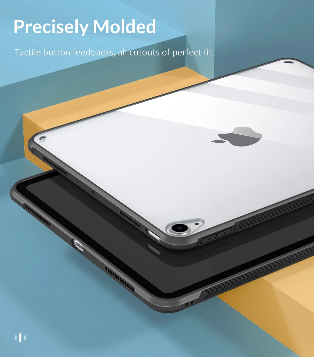 Case For iPad Oro 4th Gen 2020 Lankstus TPU Apvalkalas su Oro Pagalvė, Šoniniai Bamperis,Plonas Skaidrus Sunku VNT Galinio Dangtelio iPad 10.9 0