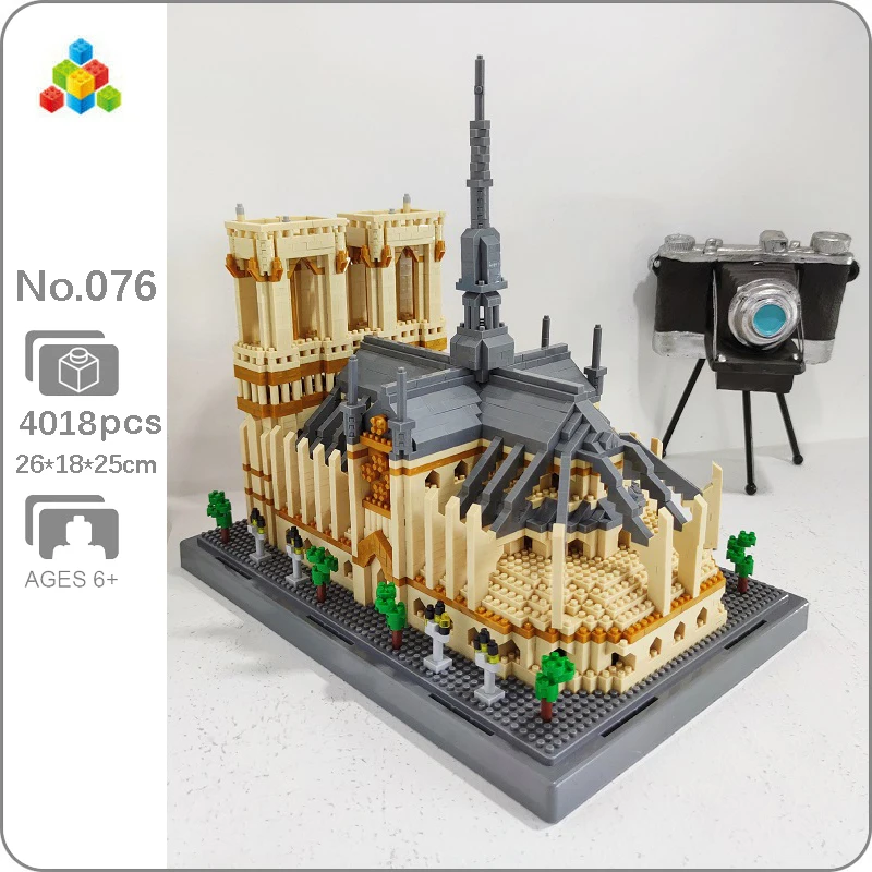 YZ 076 Pasaulio Architektūros Notre Dame de Paris Bažnyčios Muziejus Medis 