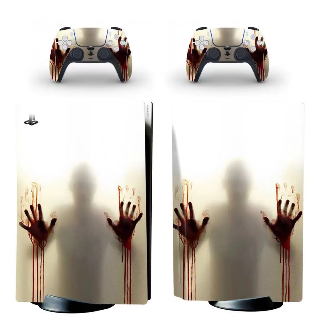 Kraujo Fingerprin PS5 Standartinio Disko Leidimas Odos Lipdukas, Decal Padengti 5 PlayStation Konsolės & Valdytojas PS5 Odos Lipdukas 3