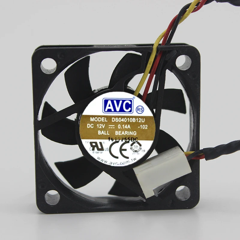 AVC DS04010B12U DC 12V 0.14 A 4cm 4010 dual rutulinių guolių CPU-centrinis aušinimo ventiliatorius 1