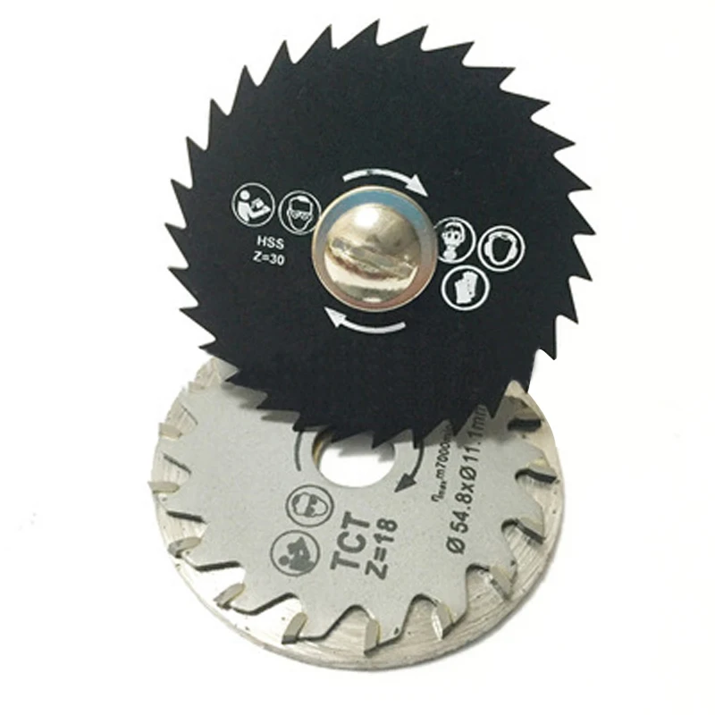 1/3pcs Mini diskinio Pjūklo Ašmenys 54.8 mm Out Skersmens Aukštos Kokybės Medienos Pjovimo Peilis Medienos apdirbimo pjauti Įrankių Priedai 2
