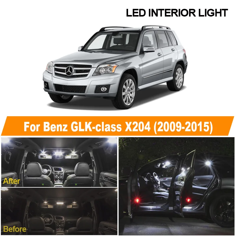 18pcs Klaidų LED Lempa Interjero Dome Light Kit 2009-M. Mercedes Benz GLK klasės X204 GLK300 GLK280 GLK250 GLK350 0