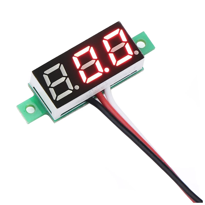 Raudonas LED Panel Display Digital Voltmeter Mažas 0.36 colių DC 0~~100V 12V Automobilių Automobilių Battery Monitor Įtampos Matuoklis Daviklis 2