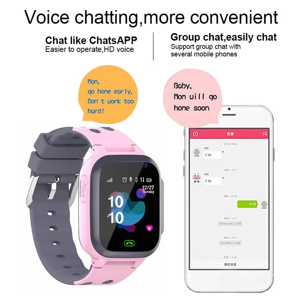 Vaikai Laikrodžiai Skambinti į Vaikų Smart Žiūrėti Vaikams SOS Vandeniui Smartwatch Laikrodį SIM Kortelės buvimo Vietą Tracker Vaikui Žiūrėti Berniukas Mergaičių 4