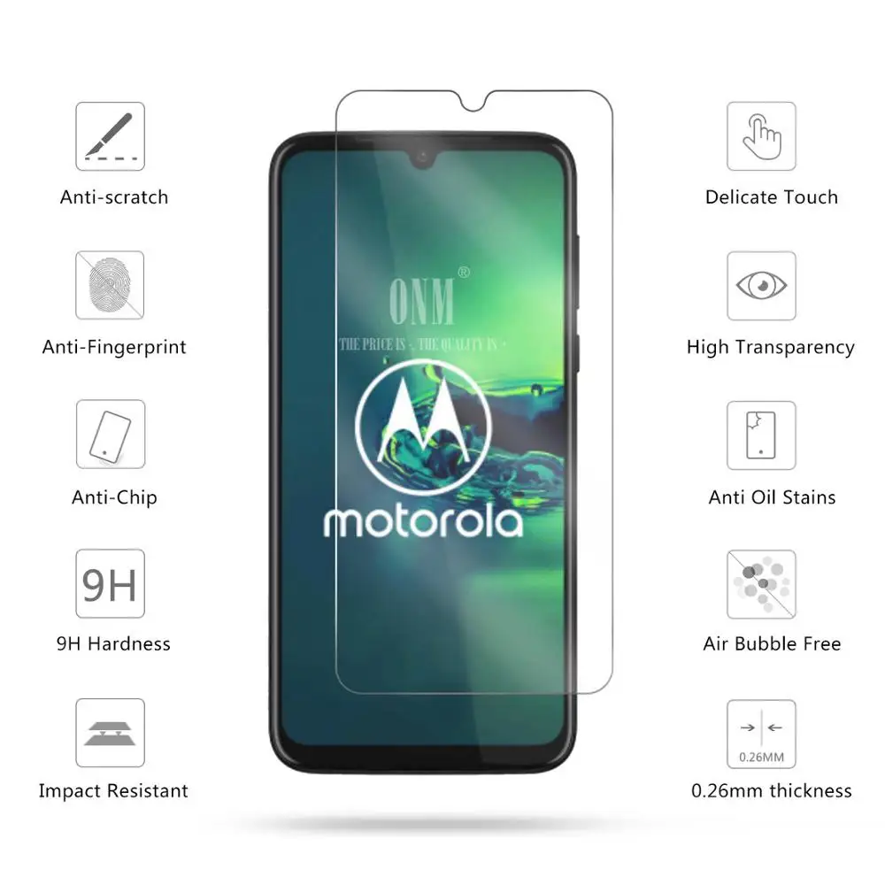 2vnt G8 Grūdintas Stiklas Motorola Moto G8 Screen Protector 9H Grūdintas Stiklas Motorola Moto G8 Apsauginės Plėvelės 3