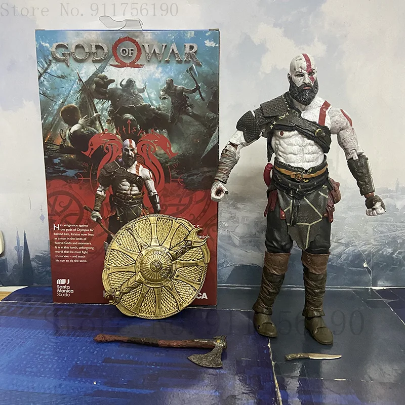 NECA God of War 4 Kratos Veiksmų Skaičius, PVC Ghost of Sparta Kolekcines Modelis Žaislas 18CM 1