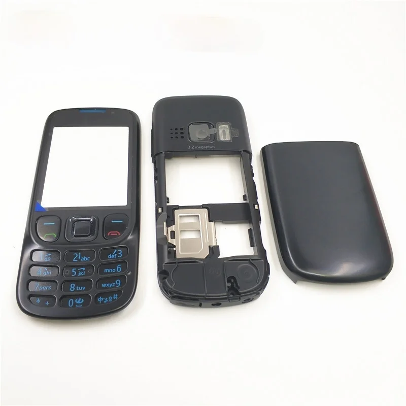 Naujas, Pilnas Telefono Korpuso Dangtis Atveju+anglų Klaviatūra Nokia 6303c 6303 3