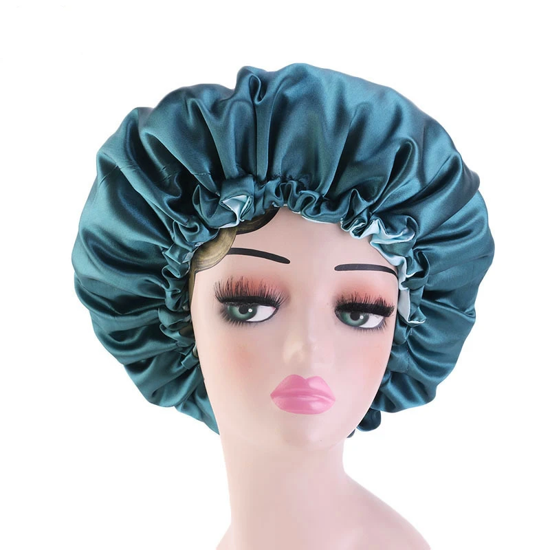 Naujas kieto moterų grožio satino, šilko skrybėlių mados dėmes šilko ponios naktį bžūp galvos skrybėlę, plaukų vyniojimo priedai wholesaleSP023 3