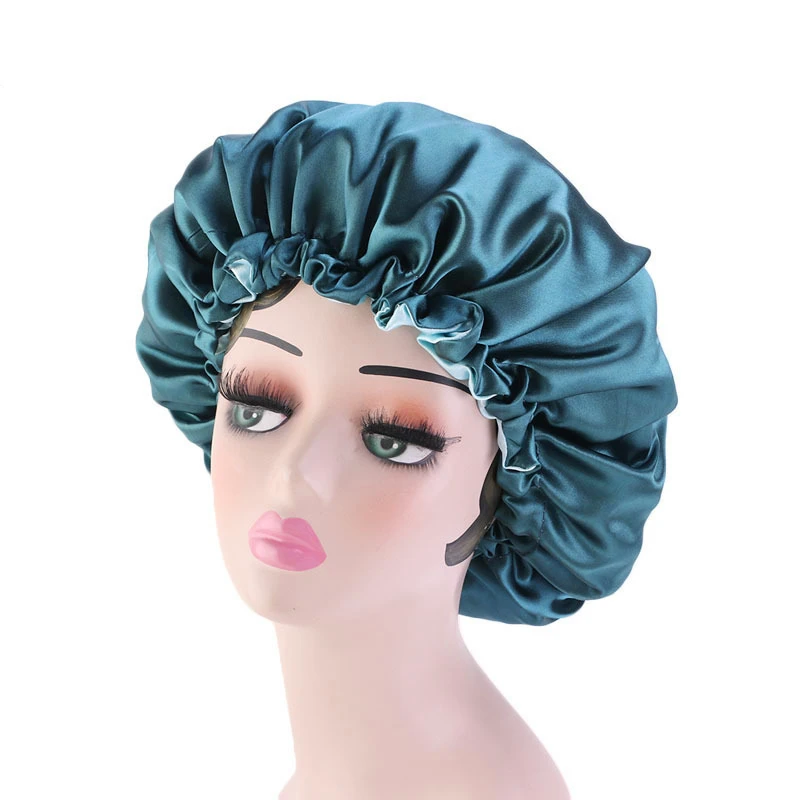 Naujas kieto moterų grožio satino, šilko skrybėlių mados dėmes šilko ponios naktį bžūp galvos skrybėlę, plaukų vyniojimo priedai wholesaleSP023 5