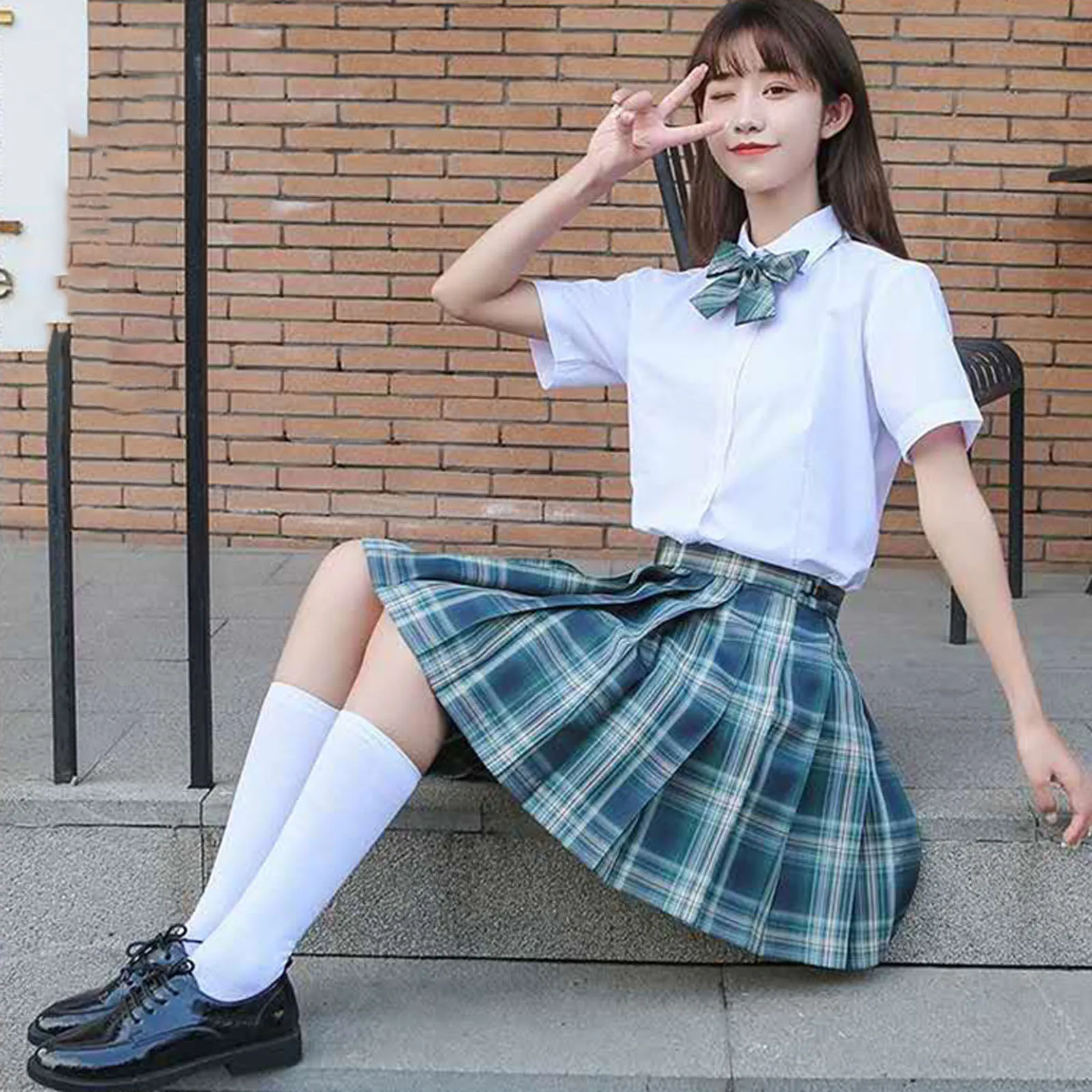 Moterų Klostyti Sijonas Harajuku Preppy Stilius Pledas Sijonai Mini Mielas Japonijos Mokyklines Uniformas Ponios Jupe Kawaii Sijonas Saia Faldas N50 5