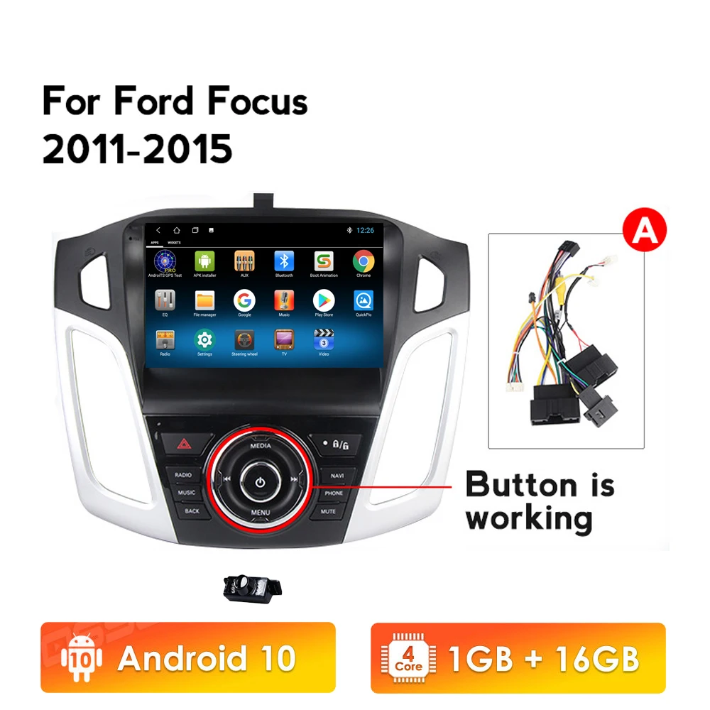 OSSURET Automobilių Android GPS Navigacijos, Grotuvo Ford Focus Mk 3 3 2011 2012 2013 Auto Multimedia, Radijo, Vaizdo 4G-WIFI 4