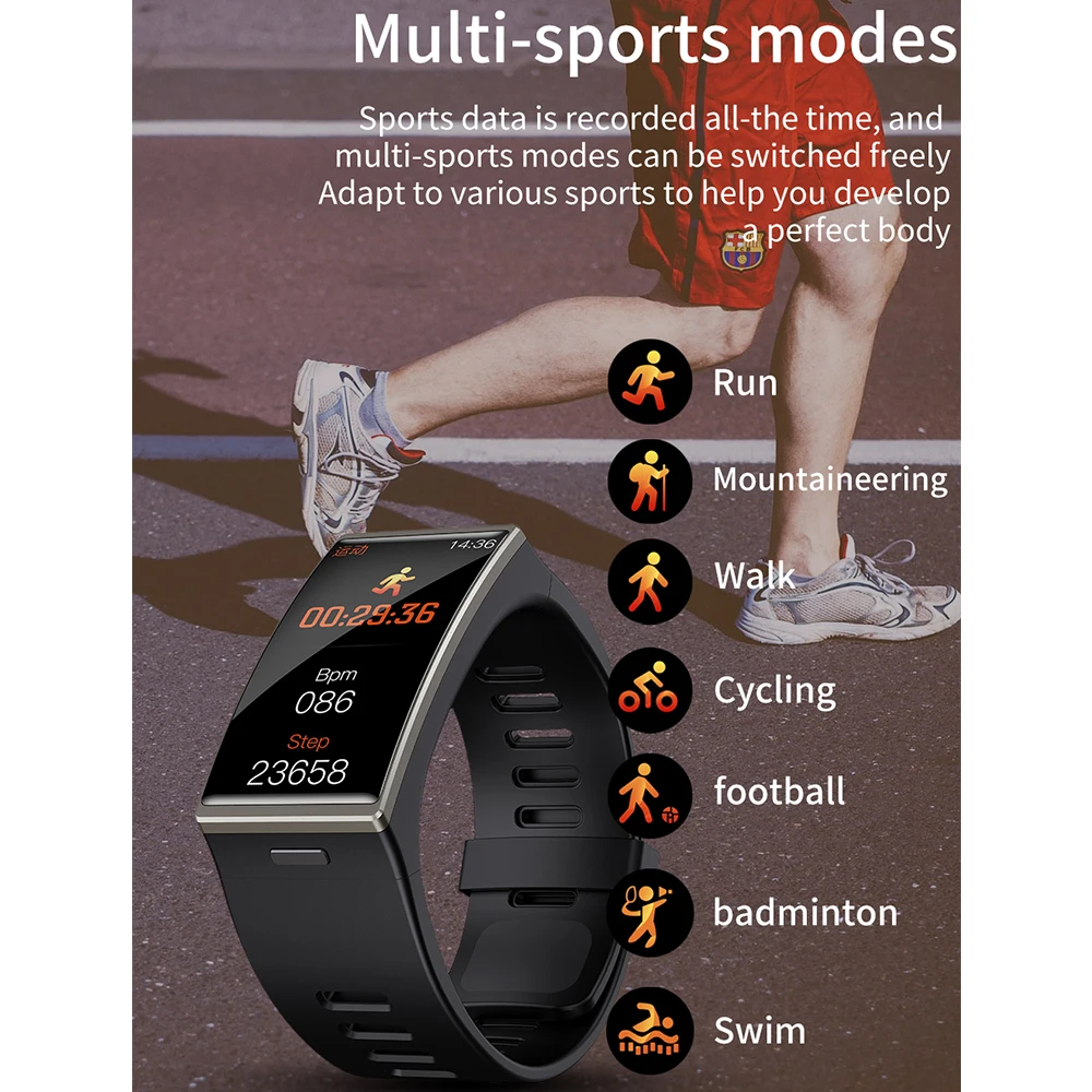 D-M12 Smart Watch Vyrai, 1.9 Colių 170*320 Ekrano Smartwatch Moterų IP68 Vandeniui Juosta Sporto Širdies ritmas, Kraujo Spaudimas 