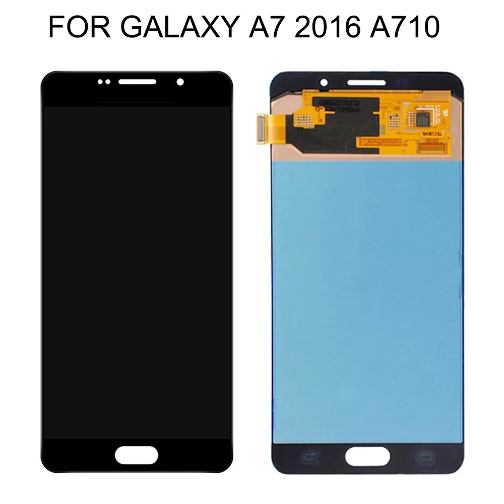 Galima reguliuoti ryškumą LCD Samsung Galaxy A7 2018 M. 2016 m. 2017 A750 A720 A710 LCD Ekranas Jutiklinis Ekranas skaitmeninis keitiklis Asamblėjos +Įrankiai 3