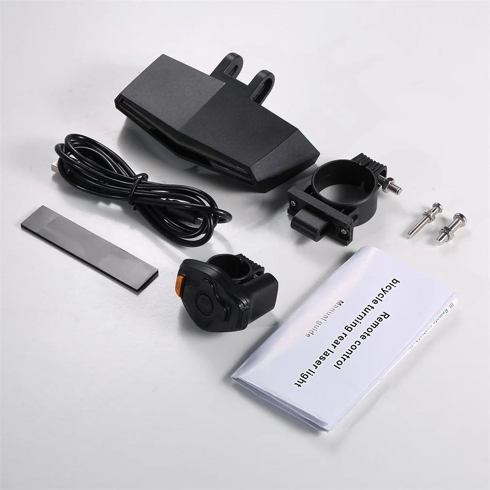 ABS Smart Galiniai Lazerio Dviračio Žibintas, Dviračio Lempa LED USB Įkrovimo Belaidžio Nuotolinio valdymo Tekinimo Kontrolės Dviračių Bycicle Šviesos 1