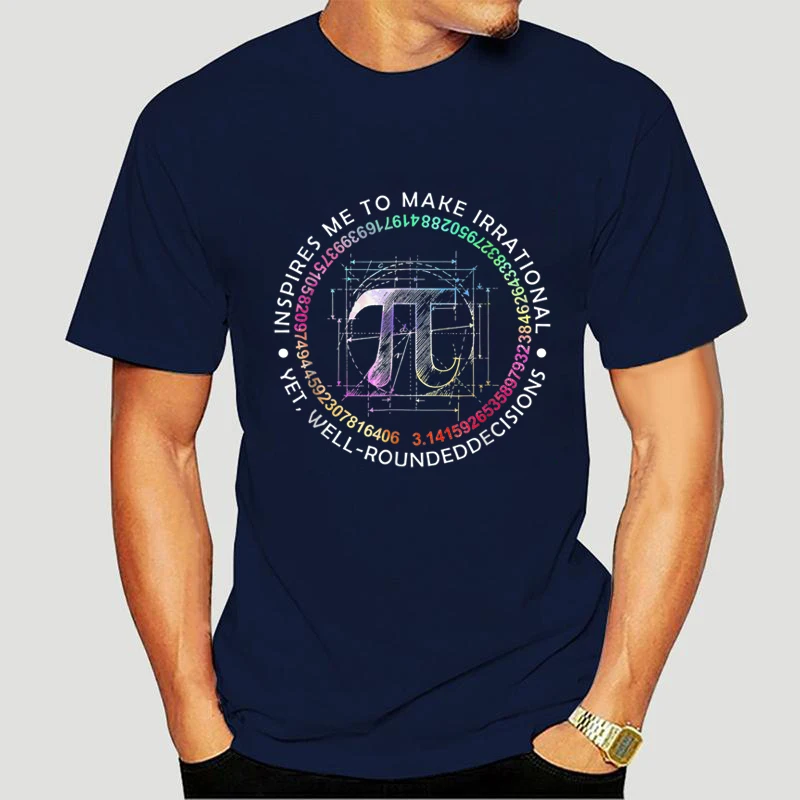Vyriški T-shirt Aukščiausios Kokybės Trumpas Rankovės Kietas Matematikos, Geometrijos Spausdinti Atsitiktinis Palaidų Vyrų Marškinėliai O-kaklo T-shirt Vyrai Tee Marškinėliai 4