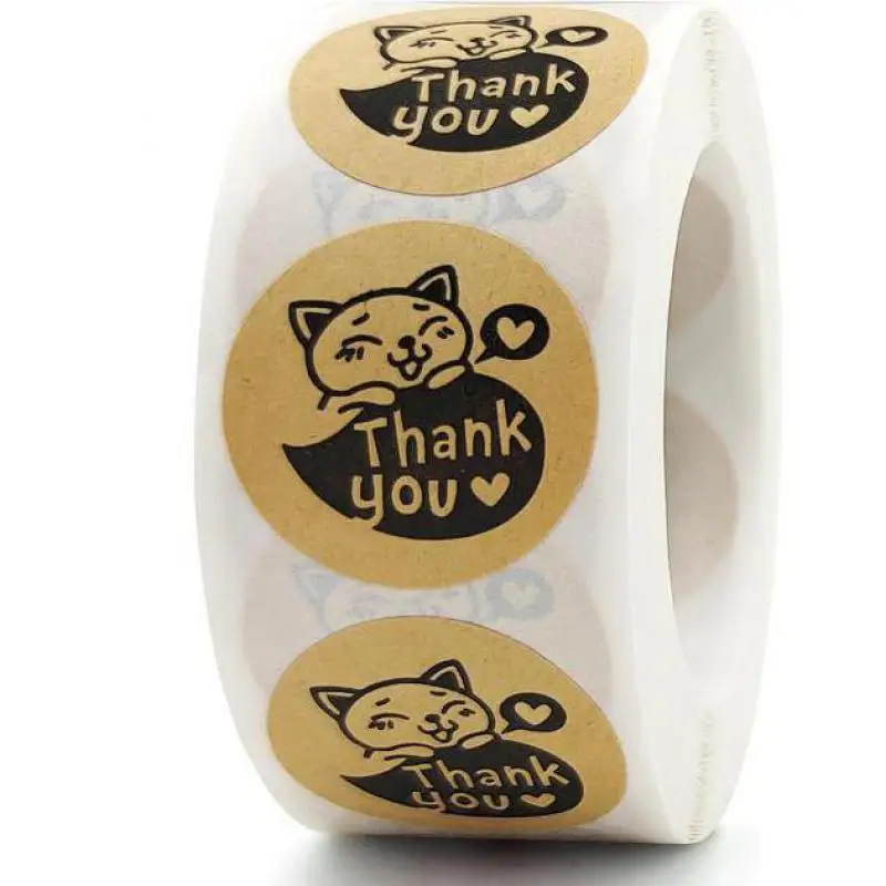 500pcs Gyvūnų Ačiū Lipdukai Roll Baby Shower Ačiū Korteles Paketas Gimtadienio Malonių Dovanų Pakavimo Plombos Etiketėms 1