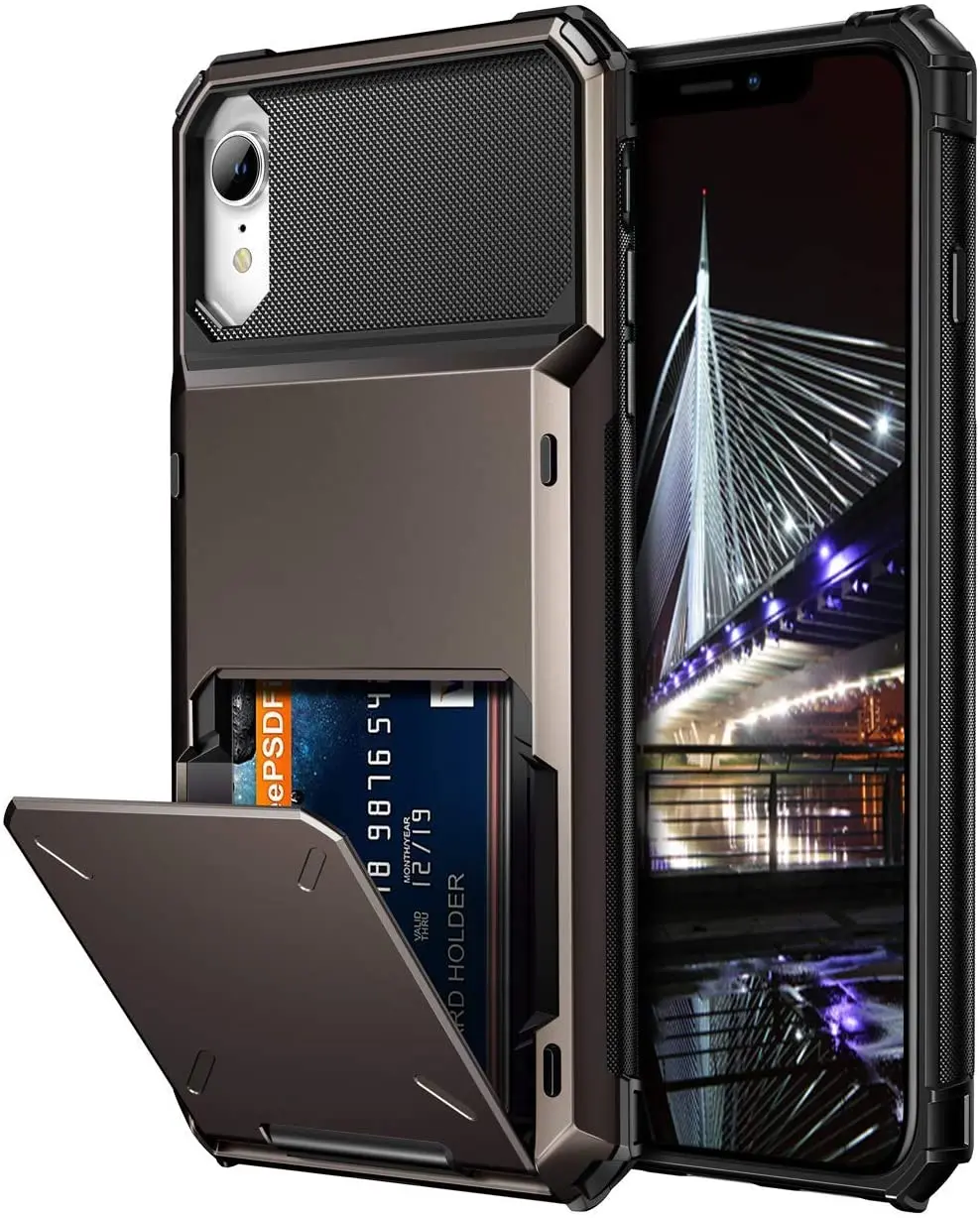 IPhone XR Atveju X XS MAX Piniginės Kortelės Laikiklio Dangtelį Dual Layer Telefono dėklas Skirtas iPhone XR 7 8 Plius 6 6S X se 2020 m. 11 12 Fundas 1