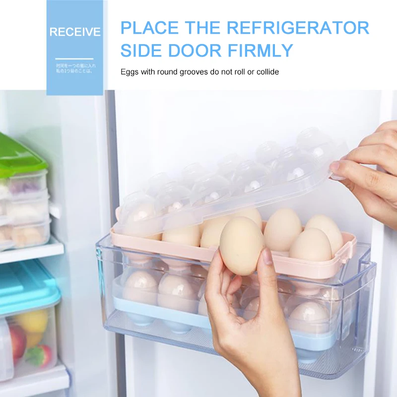 Kiaušinių Laikiklis Dėklas Saugojimui Šaldytuve Šaldytuvas Kiaušinių Dėžutės Atveju Konteineris Plastikinę Dėžutę, Šaldytuvas Džiovykla, Virtuvė, Sandėliavimo Priedai 4