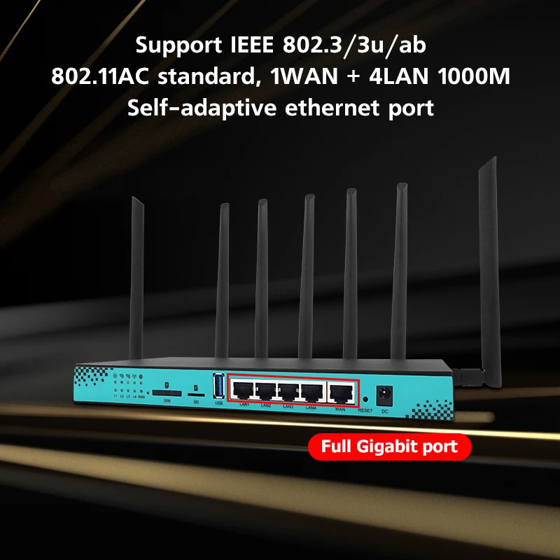 Cioswi 5G Router Dual Band Gigabit Maršrutizatorius Didelės Spartos Belaidžio WiFi 1200Mpbs 4G Pramonės Maršrutizatorius 256MB M. Uosto, 2 SIM kortelės Lizdas WG1608 5
