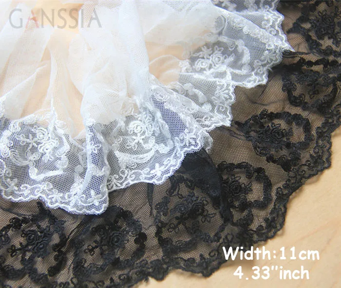 1yrd/daug Plotis:11cm Vintage rose širdies dizaino Apdailos nėriniai išsiuvinėti nėriniai drabužių vestuvių suknelė Scrapbooking(ss-649) 2