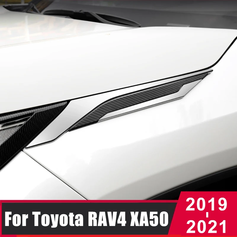 ABS Veidrodžio Paviršiaus Automobilių Lapų Valdybos Apdaila ant Ryklio Žiaunos Lipdukas Toyota RAV4 2019 2020 2021 RAV 4 XA50 Priedai 1