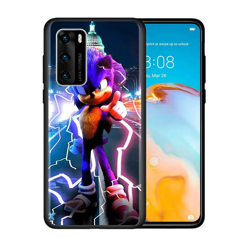 Atveju, Huawei 30 P40 Lite E Y6p P Smart Z Y6 2019 P20 Pro Garbės 8X 9X 20 Minkštas Telefono Dangtelį Funda Maišeliu Viršgarsinio Sonic Žaidimas 3