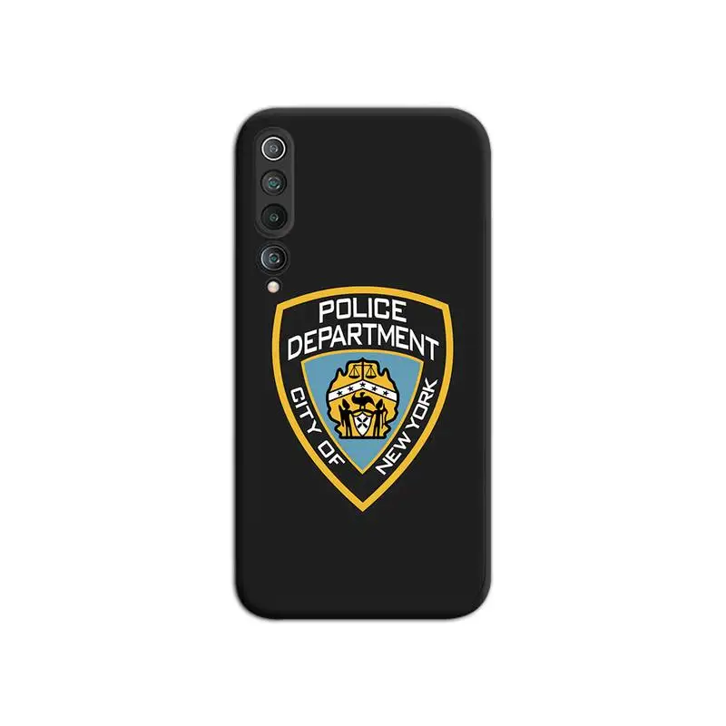 Top 10 JAV miestų policijos ženklelį logotipas Telefoną Atveju Xiaomi Mi-10 Pastaba Lite Mi 9T Pro xiaomi 10 CC9 9SE 0