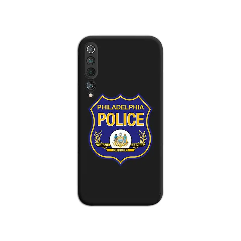 Top 10 JAV miestų policijos ženklelį logotipas Telefoną Atveju Xiaomi Mi-10 Pastaba Lite Mi 9T Pro xiaomi 10 CC9 9SE 5