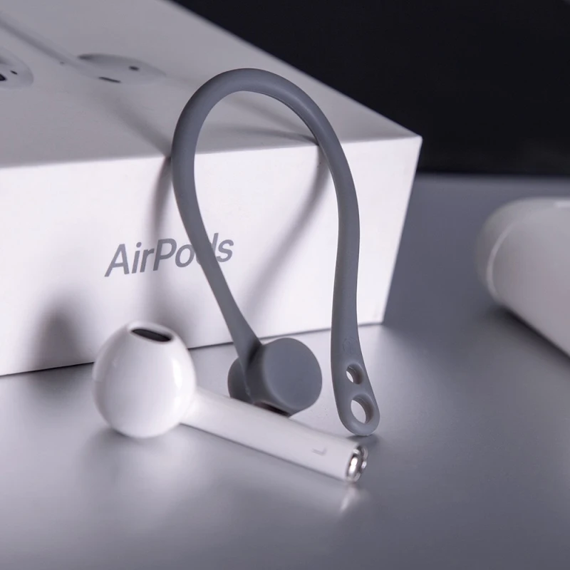 Naujas 1Pair Minkšti Silikoniniai Apsauginiai Earhooks Už AirPods Anti-lost Ausies Kabliuko Saugus, Tinka Kabliukai Ausinių Laikikliai Apple AirPods 0