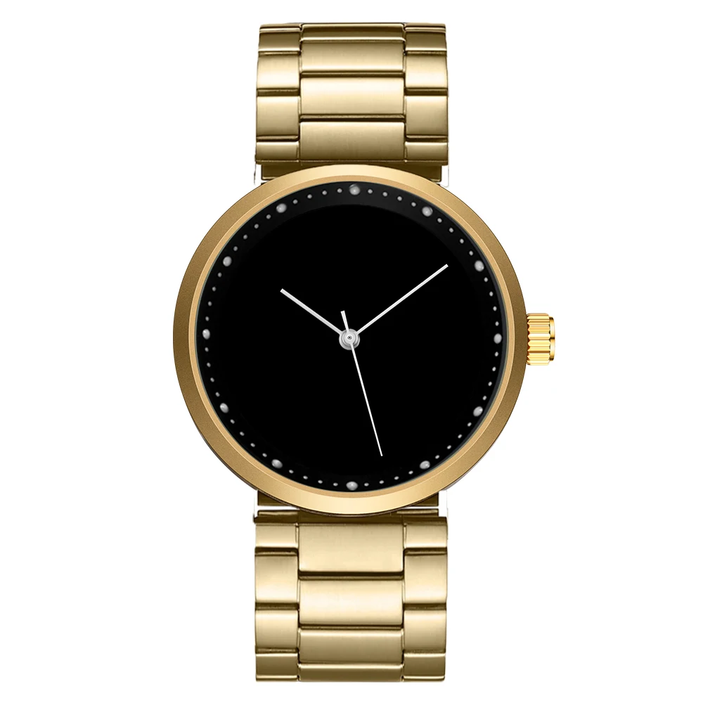 CL049G Aukso Plieno Vyrai Žiūrėti Logotipą Privačių Lable Laikrodžius 4