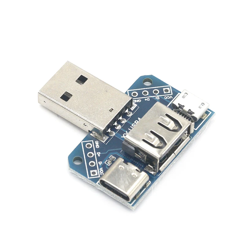 USB Galvos Skydas Male USB Jungtis Tipas-c Micro Moterų USB 2.54-4P perdavimo bandymų valdybos USB adapterio plokštė XY-USB4 0