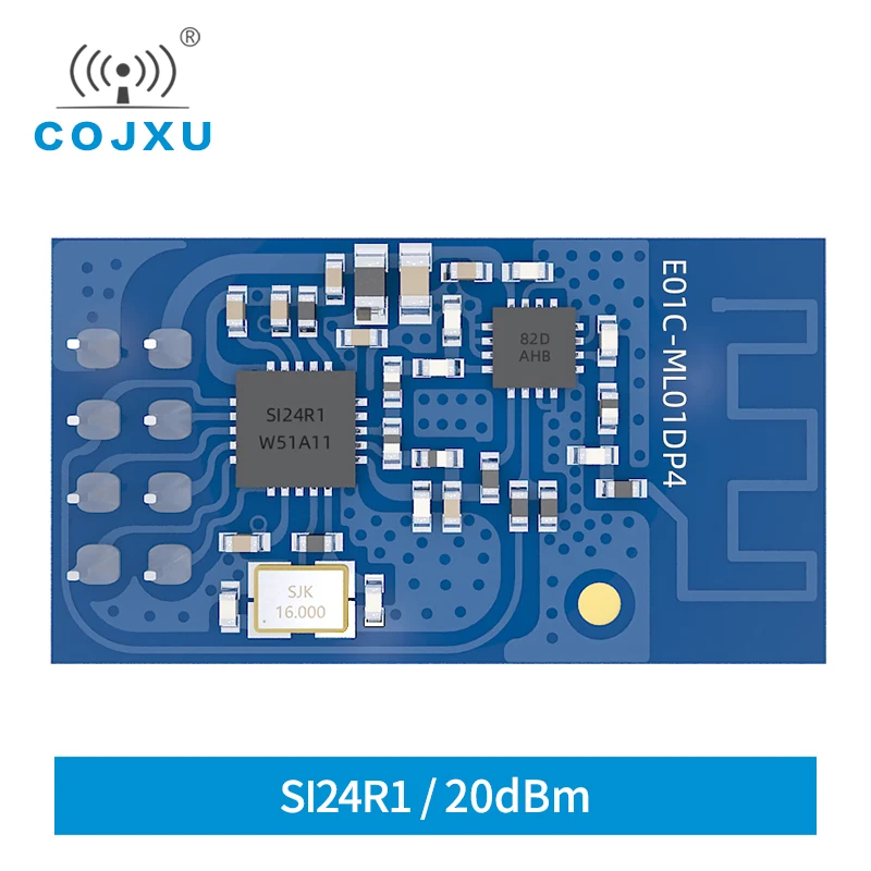 2.4 GHz Si24R1 20dBm 100mW 1.8 km Asortimentą CINKAVIMAS RF Modulis cojxu E01C-ML01DP4 siųstuvas-imtuvas, skirtų Pakeisti nRF24L01 3
