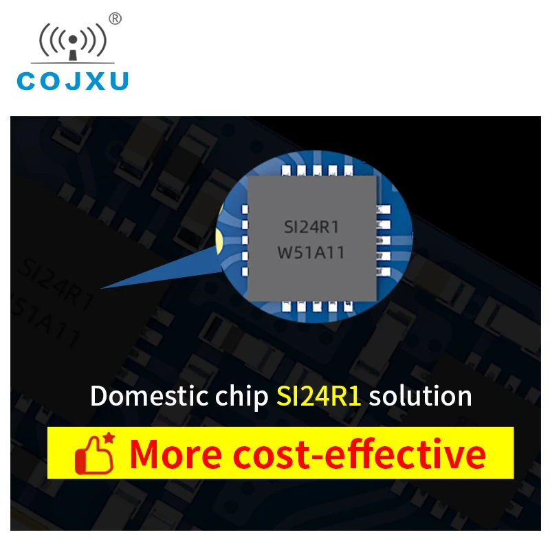 2.4 GHz Si24R1 20dBm 100mW 1.8 km Asortimentą CINKAVIMAS RF Modulis cojxu E01C-ML01DP4 siųstuvas-imtuvas, skirtų Pakeisti nRF24L01 5