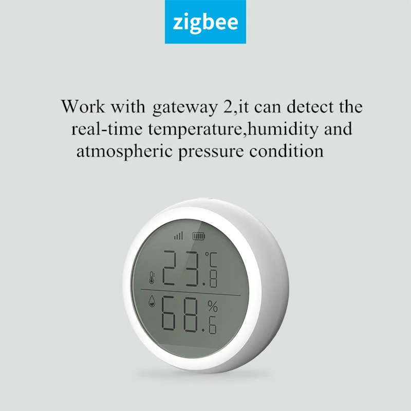 SEK 2020 Tuya ZigBee Smart Home Temperatūros Ir Drėgmės Jutiklių Su LED Ekranas, Veikia Su Namų Asistentas Ir Tuya Zigbee Hub 4