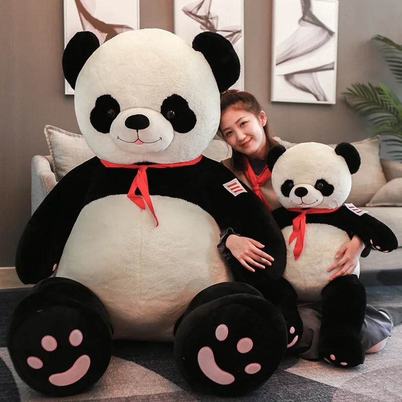Įdaryti & Pliušas Gyvūnams 80-100CM Milžinišką Negabaritinių Panda Lėlės, Žaislai Panda Įdaryti Pliušinis Panda Bear Lėlė, Vaikams, Dovanos, Žaislai Mergaitėms 4