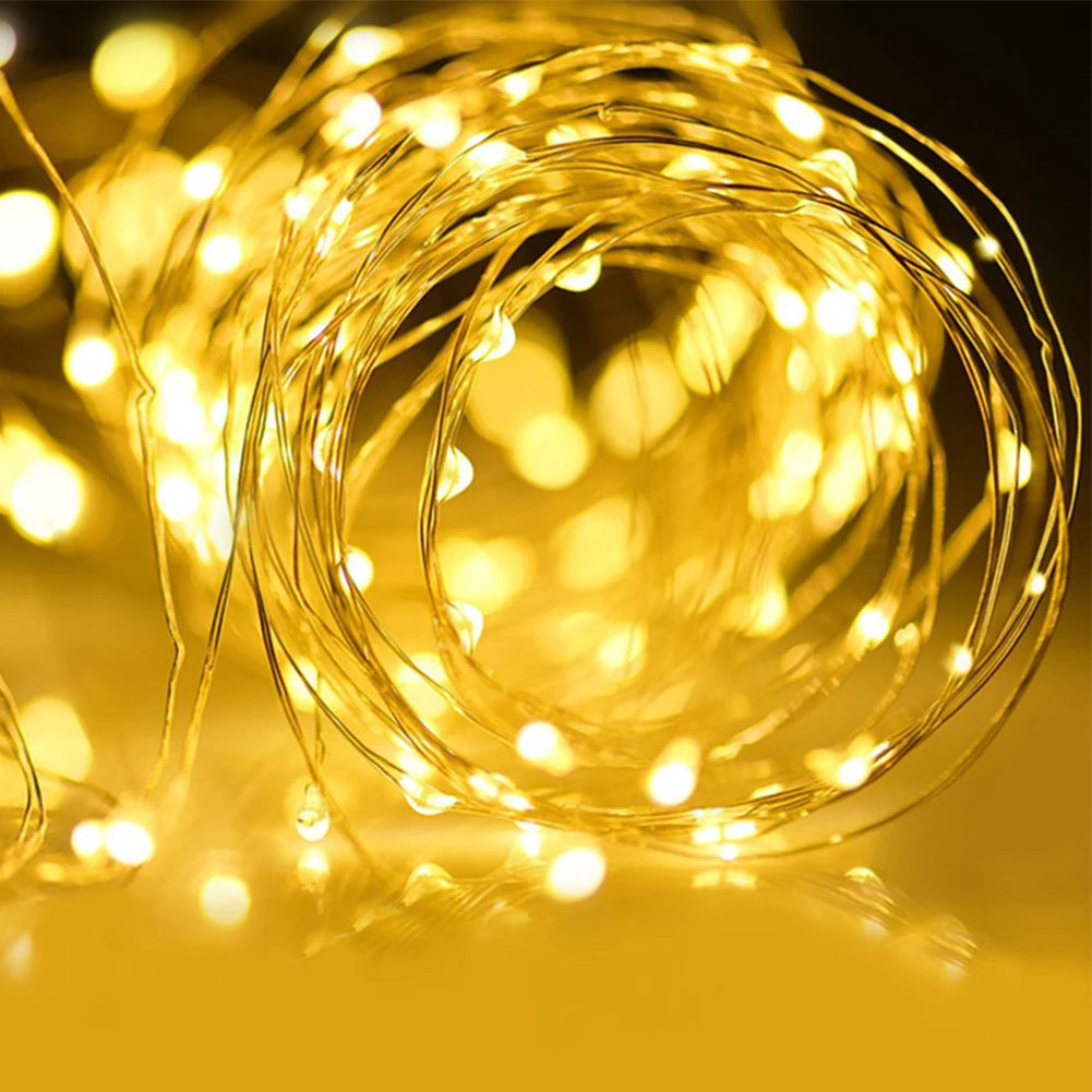 100 LED string lempa Saulės Lempos 10M String Šviesos Lauko Saulės energija Varomas Kalėdų Atostogų Šalis Dekoras 1