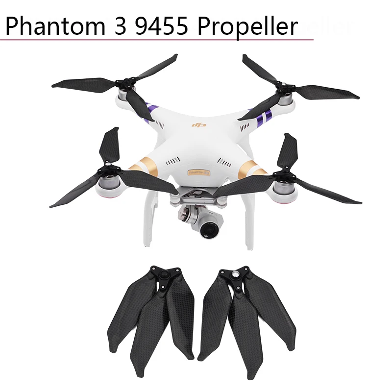 9455S Anglies Pluošto Sraigto Mažai Triukšmo Rekvizitai Lankstymo už Sraigto DJI Phantom 3 Phantom 2 Triukšmą, Drone Pjaunamosios Dalys 0