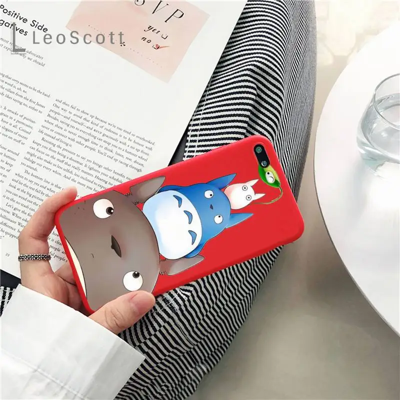 Hayao Miyazaki Totoro Animacija padengti Telefono dėklas Saldainiai Spalvos iPhone 6 7 8 11 12-os mini pro X XS XR MAX Plus 3