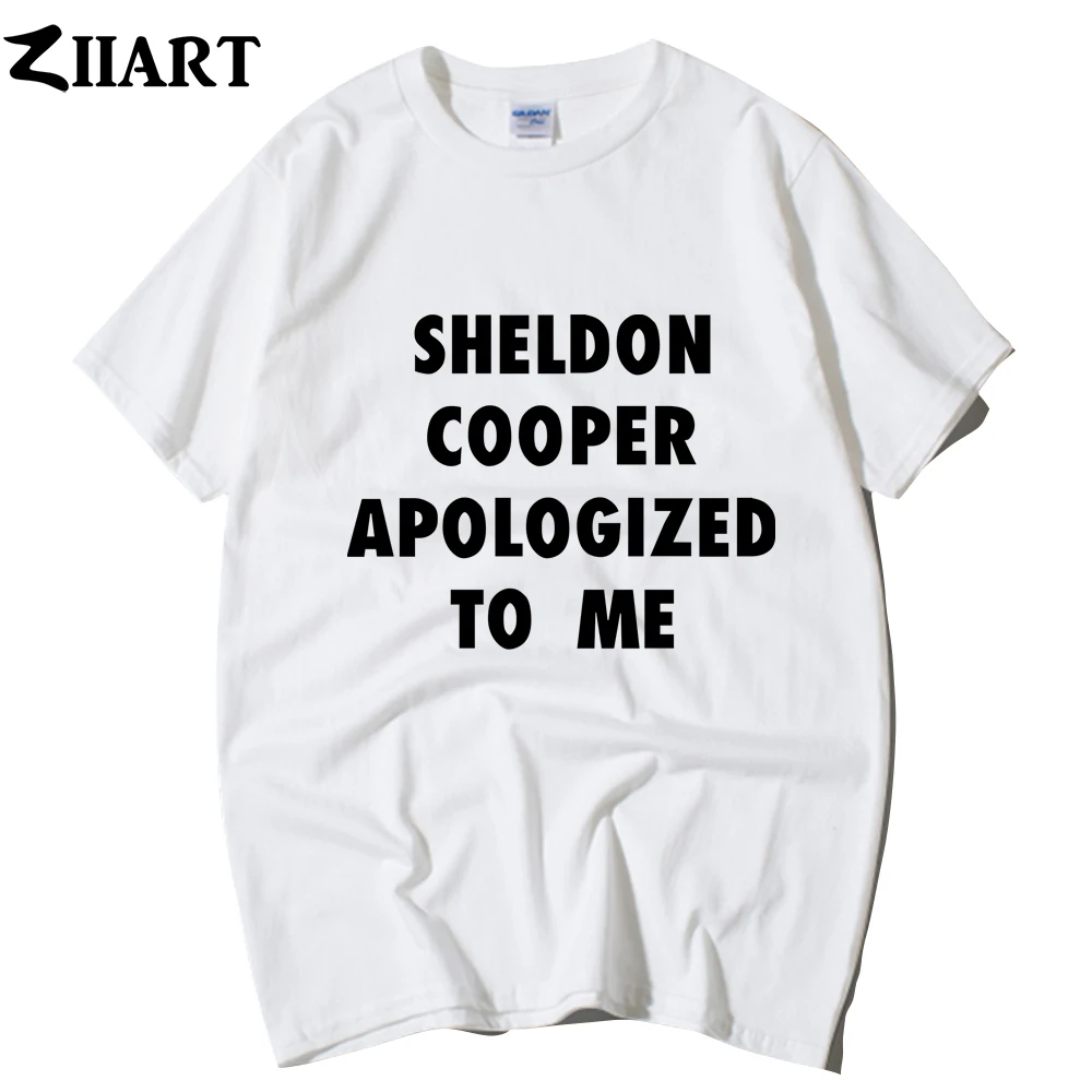 Medvilnės Berniukas, Vyras Trumpas Rankovės Marškinėliai TBBT Sheldon Cooper Atsiprašyti Man Pora Drabužius Vasarą ZIIART 3