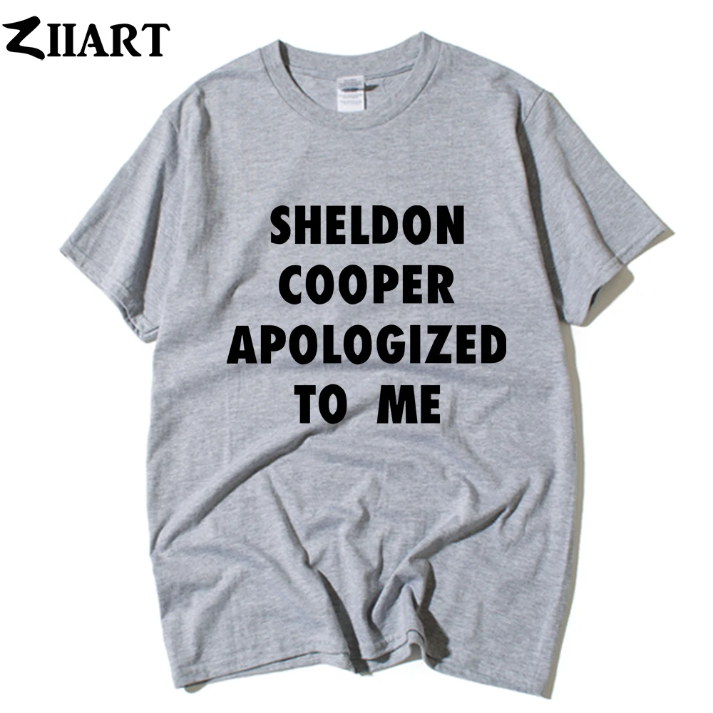 Medvilnės Berniukas, Vyras Trumpas Rankovės Marškinėliai TBBT Sheldon Cooper Atsiprašyti Man Pora Drabužius Vasarą ZIIART 5