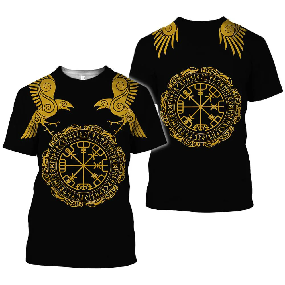 Viking Logotipas Atspausdintas T-Shirt Harajuku Hip-Hop Unisex Trumpas Rankovės Marškinėliai Viršuje 012021 Nauja XL T-Shirt Viršuje Vyrų Palaidinukė Kvėpuojantis 3