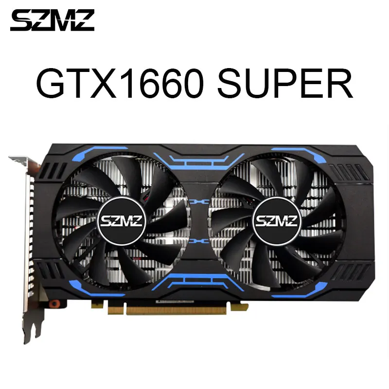 SZMZ Naujas Originalus NVIDIA GeForce GTX 1660 SUPER 1660Ti Vaizdo Kortelė 6GB GDDR6 GPU Ne RTX 2060 Rx 580 570 470 Placa Grafika Kortelės 5