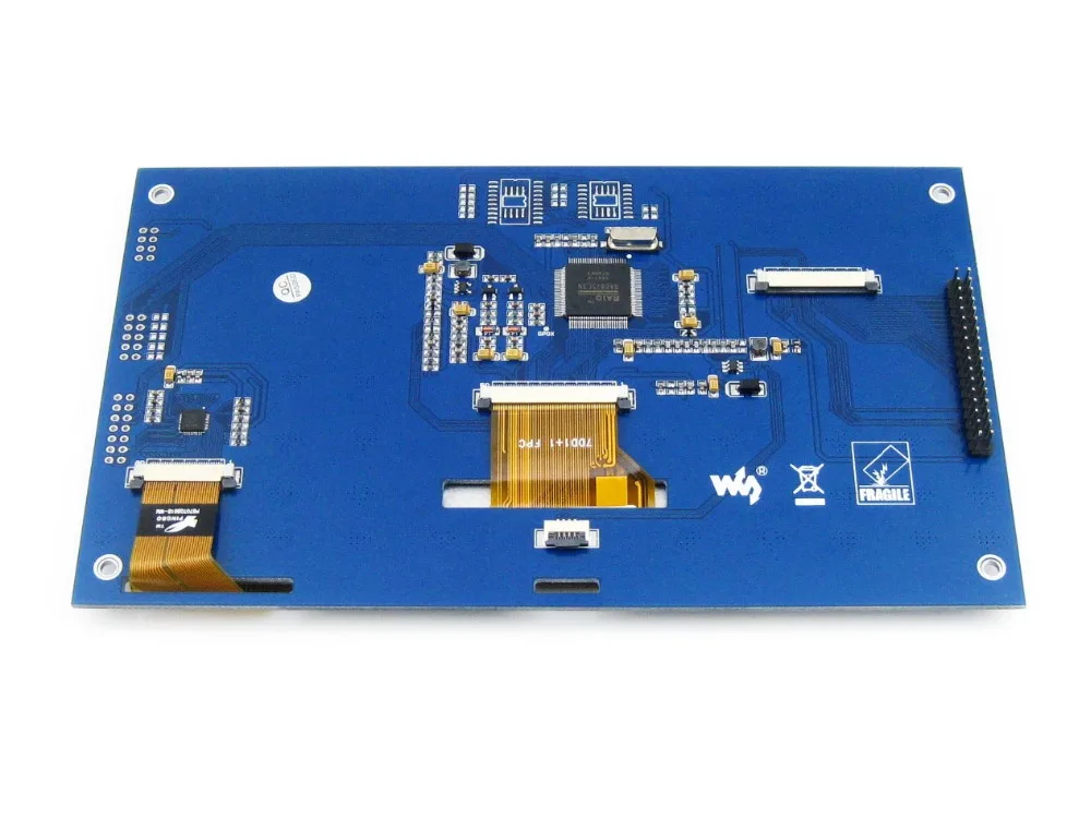 7inch Jutiklinis LCD 800x480 TFT I2C Capacitive Ekrano 8080 serijos Sąsaja su RA8875 Valdytojas,7inch Capacitive Jutiklinis LCD (C) 3