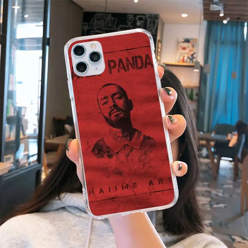 Hajime MiyaGi Andy Panda Telefono dėklas Permatomas iPhone 6 7 8 11 12-os mini pro X XS XR MAX Plius padengti funda shell 3