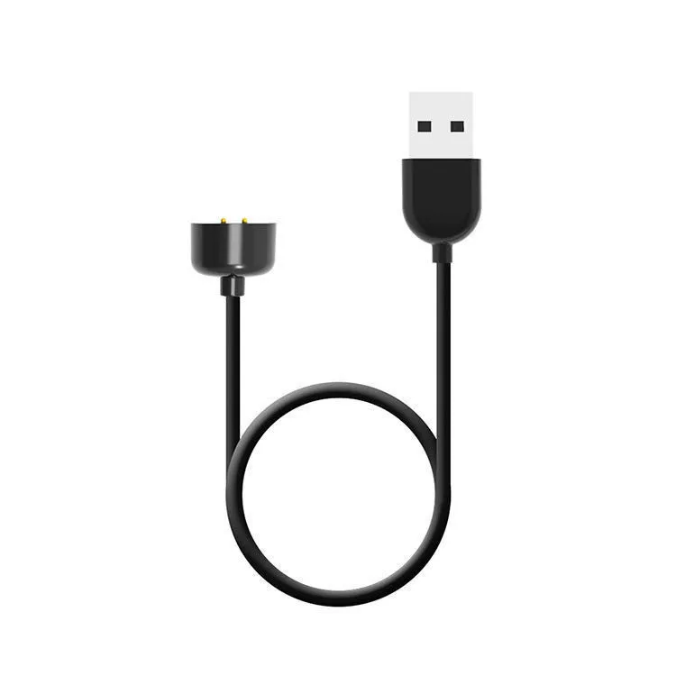 USB Įkrovimo Kabelis Juoda Suderinama Xiaomi Mi Smart Juosta 5 6 Magnetinių Laidą, Įkroviklį Pakeitimo Nešiojamas USB Didmeninės 3
