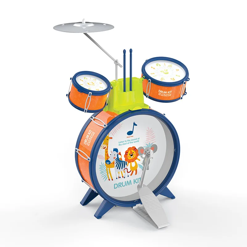 Vaikų Puzzle Būgno Rinkinys Mini Jazz Drum Muzikos Mušamųjų instrumentų Žaislas Vaikams Ankstyvo Mokymosi Žaislai, Kūdikių Dovanų 0
