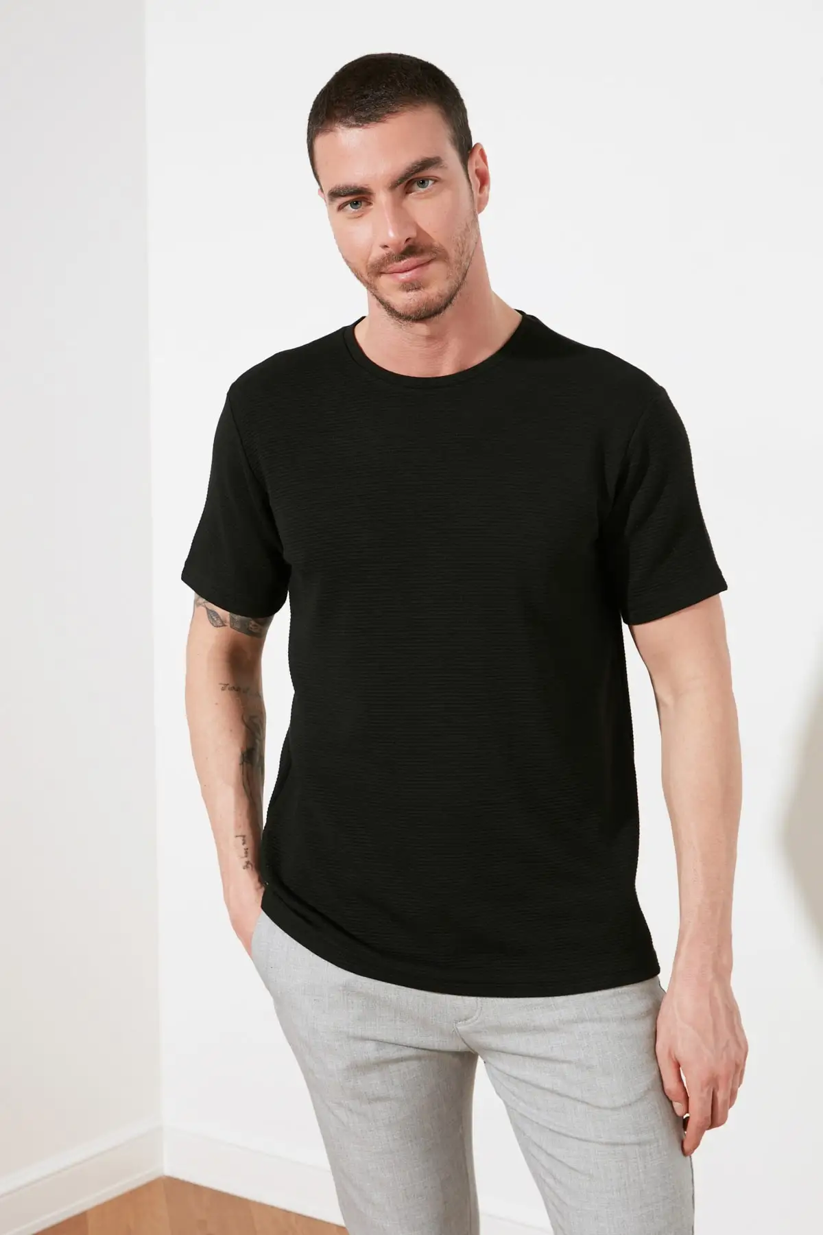 Trendyol Tekstūra Nauja, T-Shirt TMNSS20TS1794 5