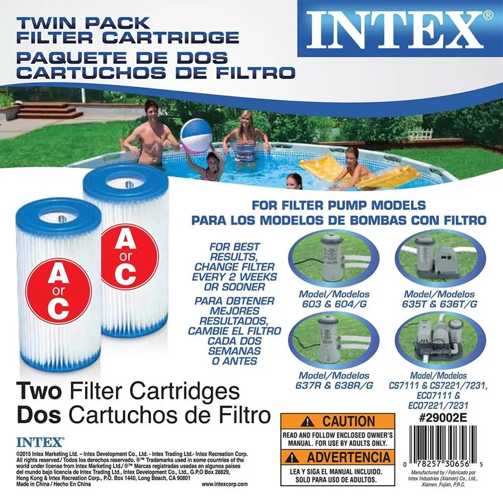 Baseinas Filtro Intex A Tipo (29000) Filtro Kasetė Dydžio Pakeitimo, Filtras, Intex (A/C) 29000 1