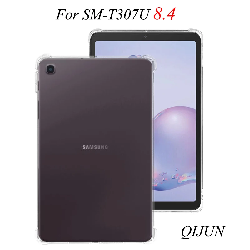 Dangtelis Skirtas Samsung Galaxy Tab 8.4 2020 Tablet Atveju TPU Silicio Skaidrus SM-T307U 8.4 Colių Plonas oro Pagalvė Padengti Anti-rudenį 4